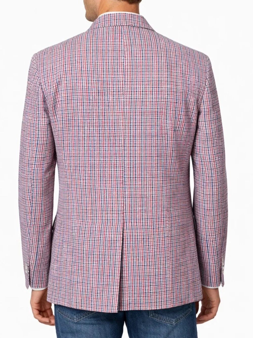 Brooks Brothers VTG Fitzgerald Cotton Seersucker Sport Coat Size 44R